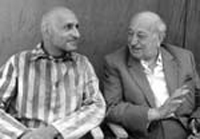Sir Ben Kingsley with Simon Wiesenthal during the filming of HBO's 'Murders Among Us: The Simon Wiesenthal Story'